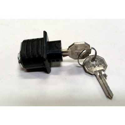 Serratura PREFER 2300 a pulsante per antine scorrevoli montaggio a forcella