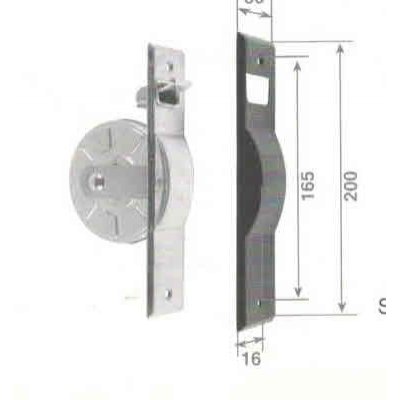 Avvolgitore semincasso interasse fori mm 165 DESTRO capacita' mt 5,5 con placca nera