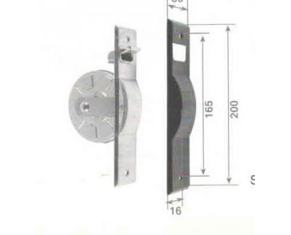 Avvolgitore semincasso interasse fori mm 165 SINISTRO capacita' mt 5,5 con placca nera