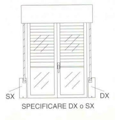 Avvolgitore semincasso interasse fori mm 165 SINISTRO capacita' mt 5,5 con placca nera