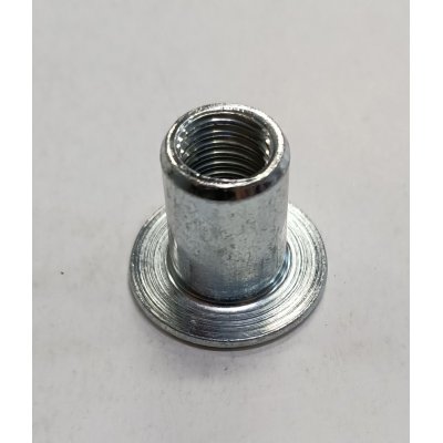 Dado cieco acciaio zincato cilindrico filetto mm 10 testa piana larga con incasso esagonale