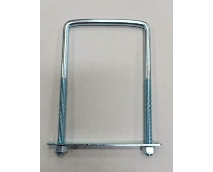 Cavallotto quadro mm 8 x 177 con piastra e dadi in ferro zincato