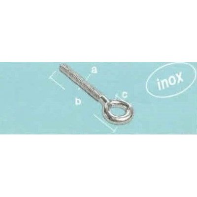 Occhiolo a vite filettato M6X40 INOX