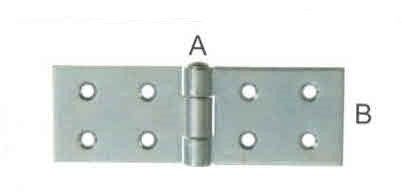Cerniera pesante con fori mm 120 x 40 x 3 in ferro zincato