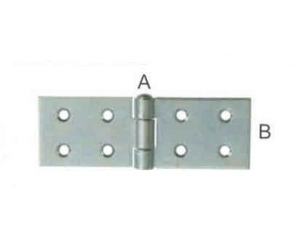Cerniera pesante con fori mm 120 x 40 x 3 in ferro zincato
