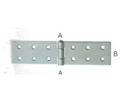Cerniera pesante con fori mm 170 x 40 x 3 in ferro zincato