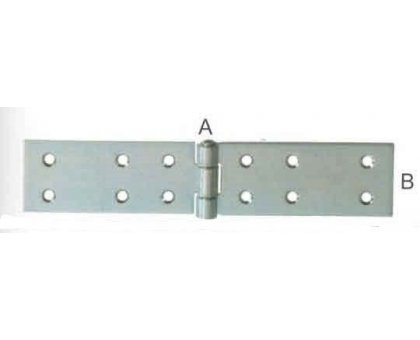 Cerniera pesante con fori mm 200 x 40 x 3 in ferro zincato