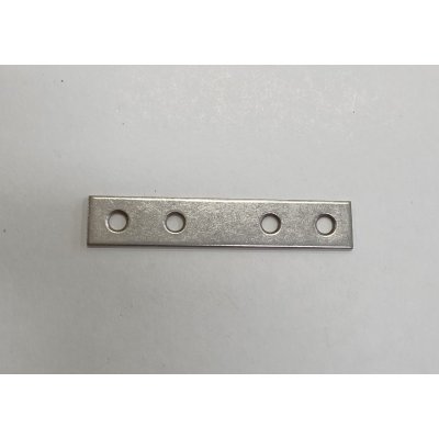 Lastrina diritta INOX mm 80 a 4 fori larghezza mm 15 spessore mm 1,5