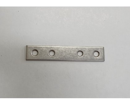 Lastrina diritta INOX mm 80 a 4 fori larghezza mm 15 spessore mm 1,5