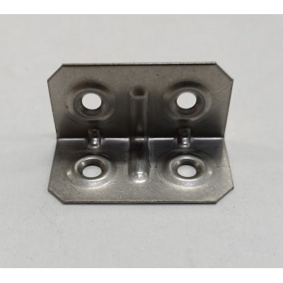 Piastrina piegata INOX mm 20 x 20 larghezza mm 40