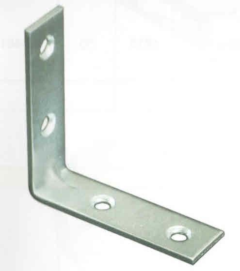 Piastrina angolo INOX cm 3 x 3  spessore mm 1,5 a 4 fori