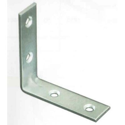 Piastrina angolo INOX cm 4 x 4 spessore mm 1,5 a 4 fori