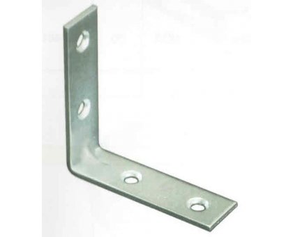 Piastrina angolo INOX cm 4 x 4 spessore mm 1,5 a 4 fori