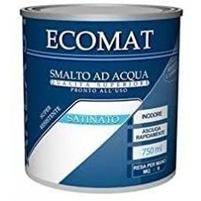 Smalto ad acqua BIANCO SATINATO 750 ml ECOMAT AREA 51