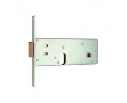Serratura MG 806701 da infilare per fasce cil. ovale 2 mandate + scrocco catenaccio ottone