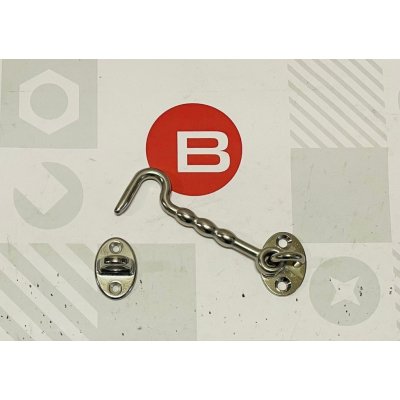 Gancio cabina INOX con incontro mm 100