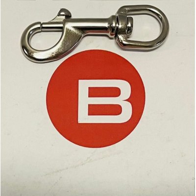 Moschettone INOX A4 con anello girevole e apertura a pistone mm 87