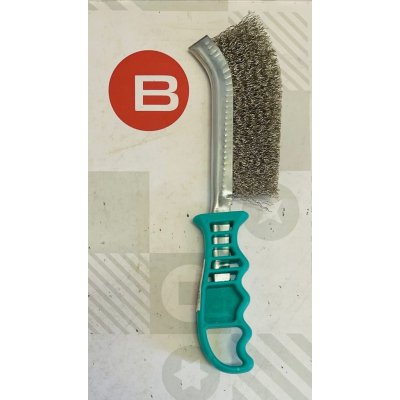 Spazzola INOX con manico corto diametro 0,3 mm setola alta 30 mm