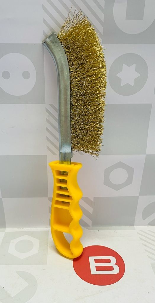 Spazzola OTTONE con manico corto diametro 0,3 mm setola alta 30 mm