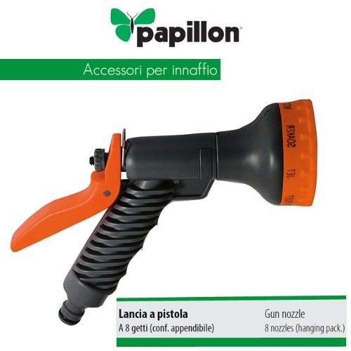 Pistola per irrigazione con 8 funzioni e regolazione flusso PAPILLON