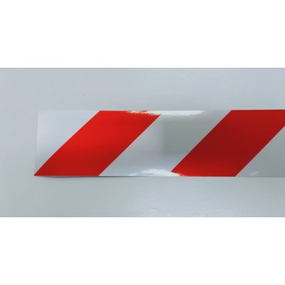Nastro retroriflettente adesivo bianco/rosso cm 100 x 10 DM 7209