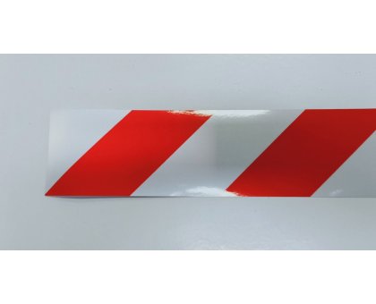 Nastro retroriflettente adesivo bianco/rosso cm 100 x 10 DM 7209