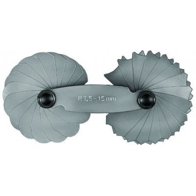 Raggimetro 34 lame in acciaio per raggi da 1 a 7 mm