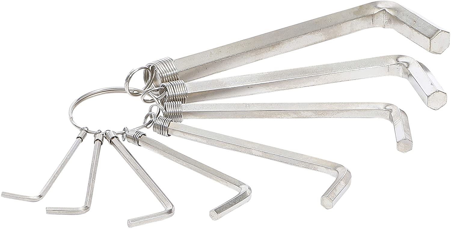 Set 8 brugole esagonali CV 2 - 10 mm su anello BGS7842