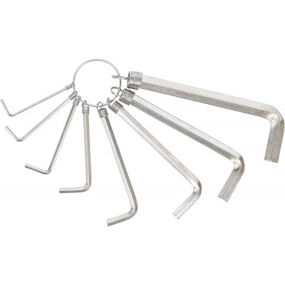 Set 8 brugole esagonali CV 2 - 10 mm su anello BGS7842