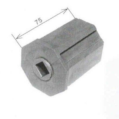 Calotta ottagonale in plastica con foro quadro mm 13