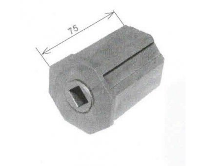 Calotta ottagonale in plastica con foro quadro mm 13
