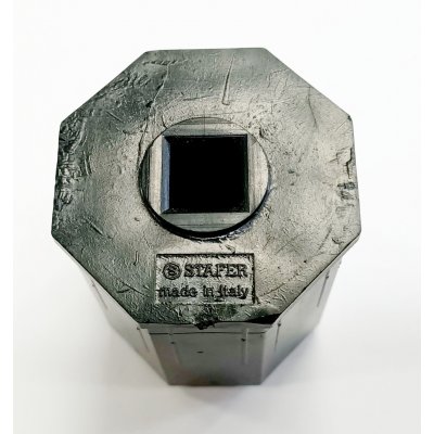 Calotta ottagonale in plastica con foro quadro mm 13