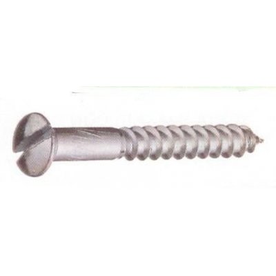 Viti per legno mm 4,5 x 70 in ferro nichelato T.S.C. taglio cacciavite