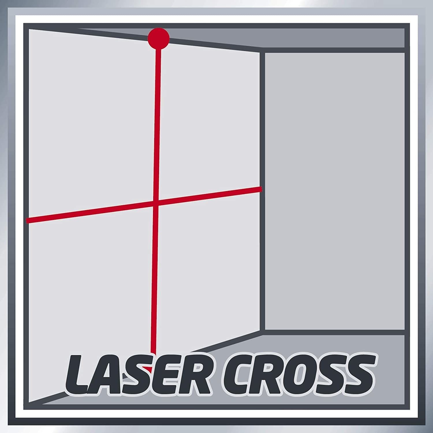 Livella Laser a raggio incrociato TC-Ll 2 Nero/Rosso, 8 M Einhell 2270105