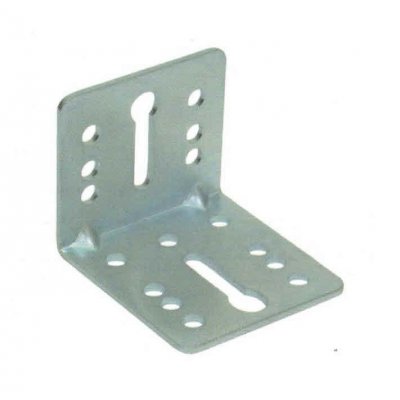 Piastra angolo mm 55 x 45 multiforo con asole larghezza mm 50