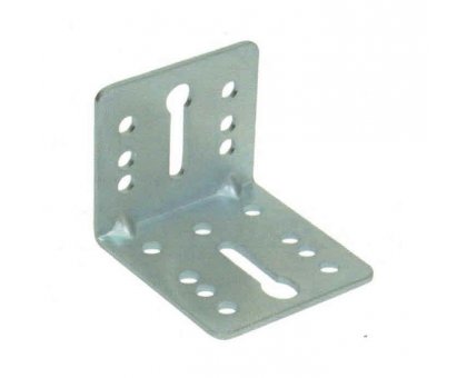 Piastra angolo mm 55 x 45 multiforo con asole larghezza mm 50