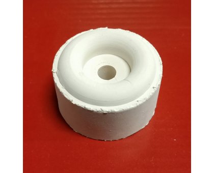 Paracolpo mm 40 x 25 BIANCO con foro centrale cilindrico in gomma