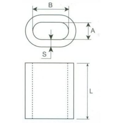 Fermaglio/Manicotto alluminio mm 3,0 confezione pz 100 per fili/funi