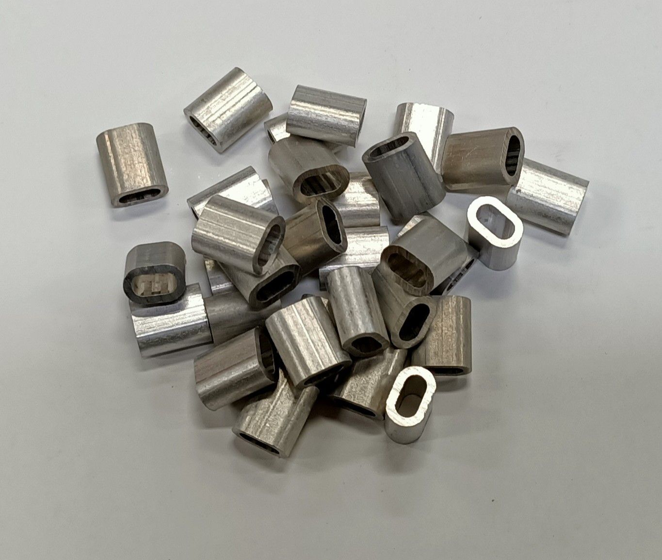 Fermaglio/Manicotto alluminio mm 3,0 confezione pz 100 per fili/funi