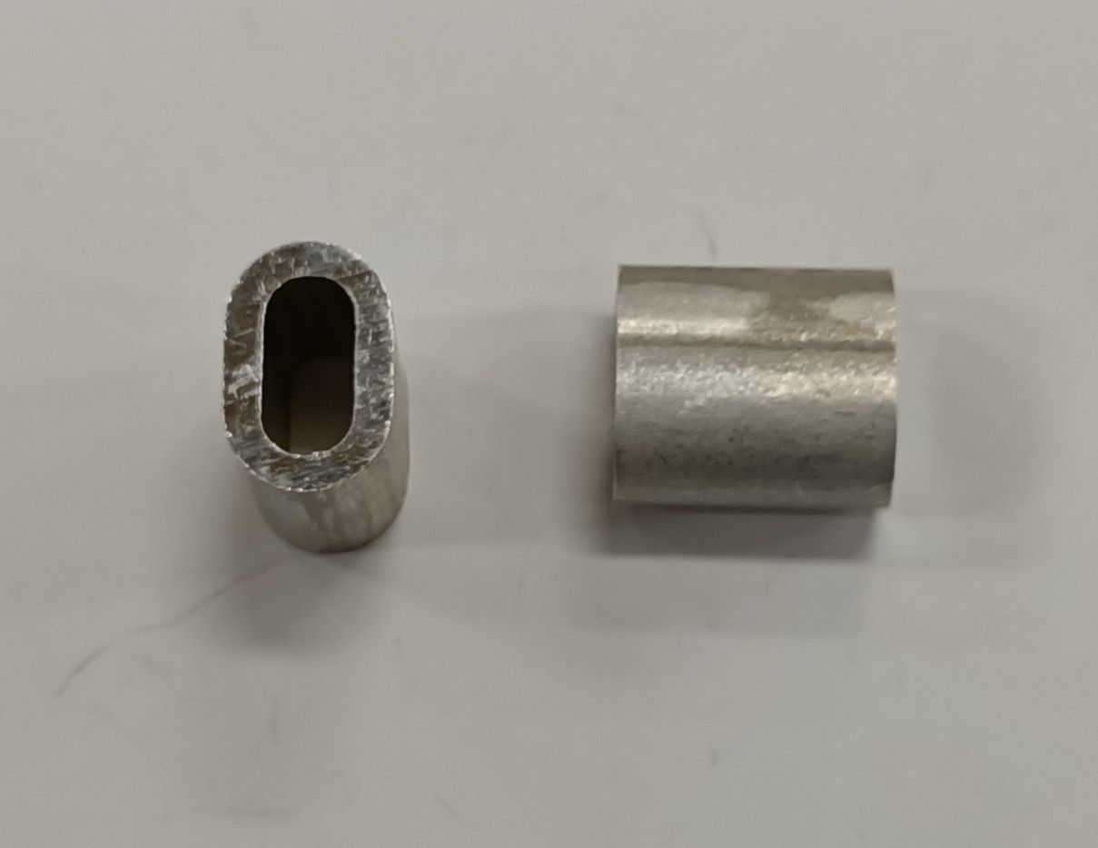 Fermaglio/Manicotto alluminio mm 5,0 confezione pz 100 per fili/funi