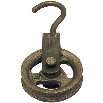 Carrucola pozzo in ghisa Ø 100 mm con gancio
