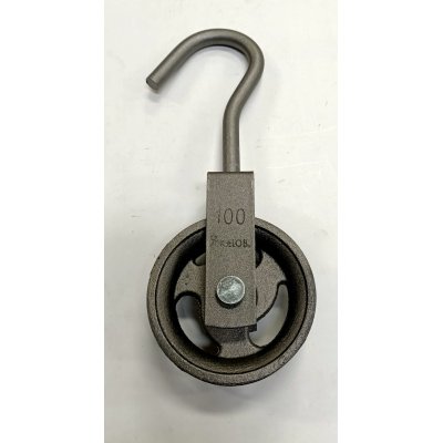 Carrucola pozzo in ghisa Ø 100 mm con gancio