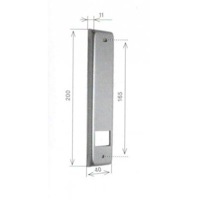 Placca per avvolgibile SMALL interasse fori mm 165 alluminio BIANCO