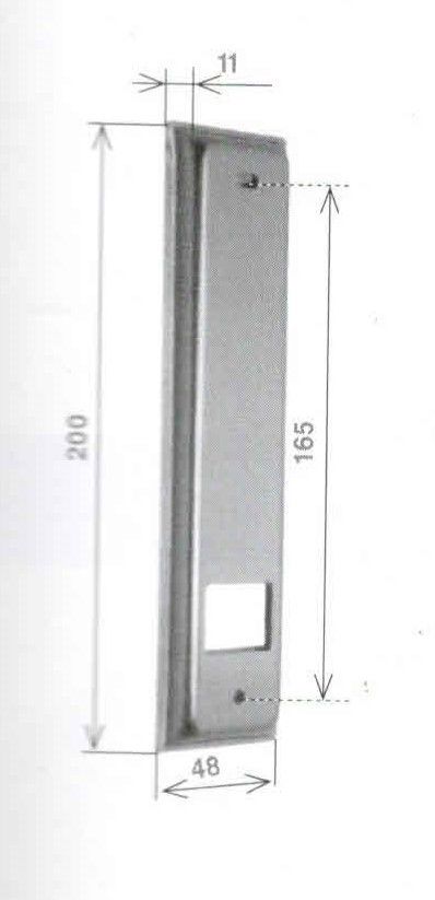 Placca per avvolgibile tipo SMALL interasse fori mm 165 alluminio oro