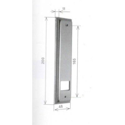 Placca per avvolgibile tipo SMALL interasse fori mm 165 alluminio oro