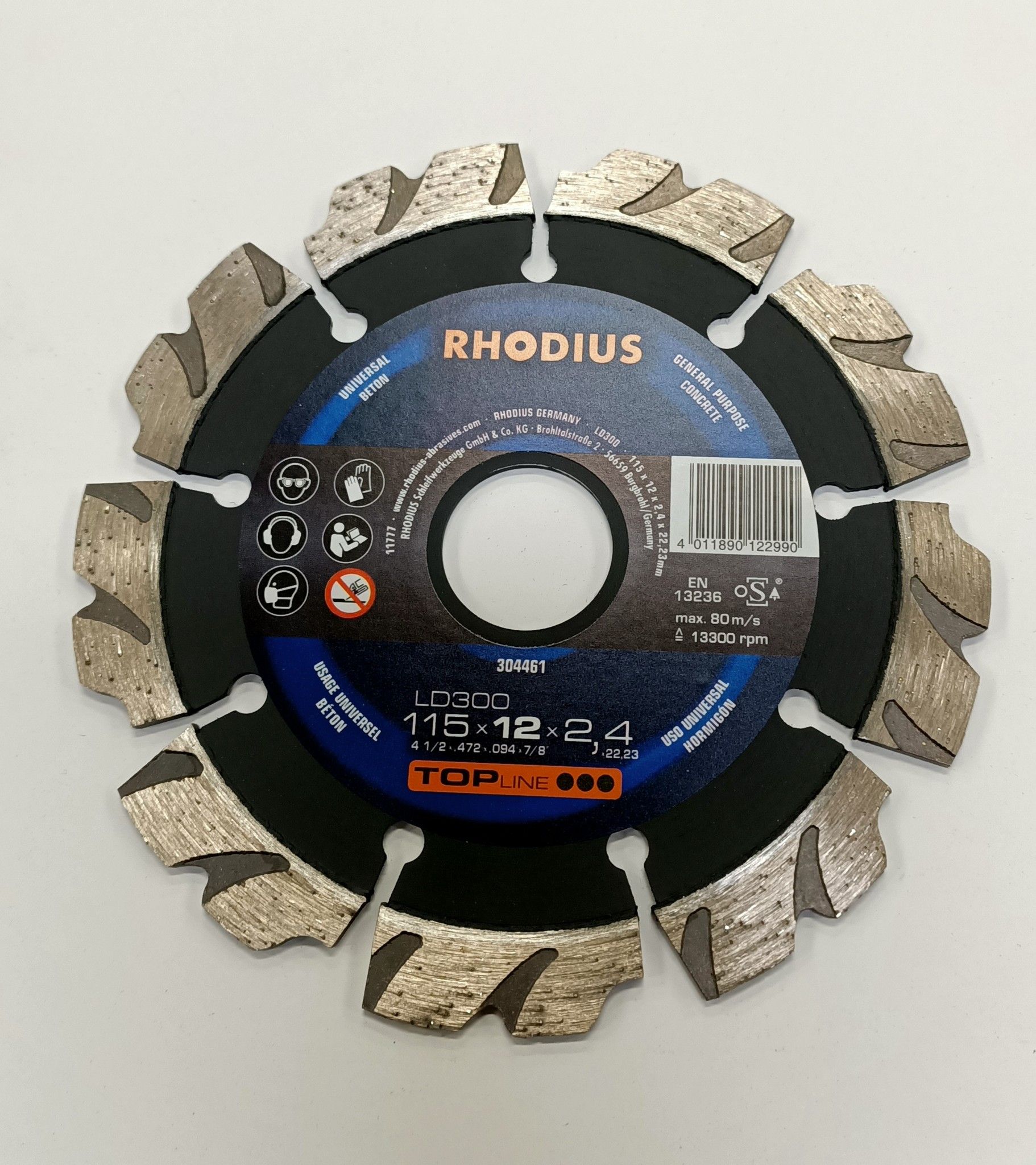 Disco diamantato a segmenti 125 x 2,4 RHODIUS LD300