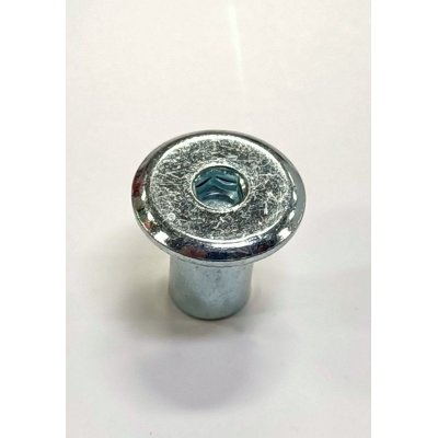 Dado cieco acciaio zincato cilindrico filetto mm 8 testa piana larga con incasso esagonale