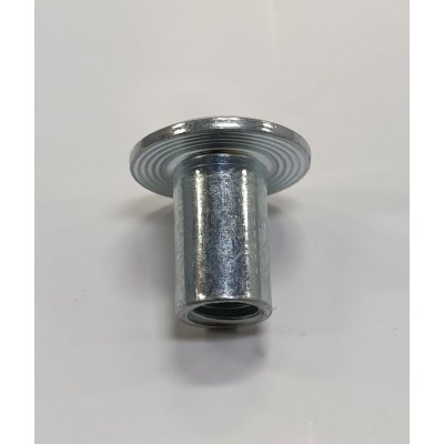 Dado cieco acciaio zincato cilindrico filetto mm 8 testa piana larga con incasso esagonale