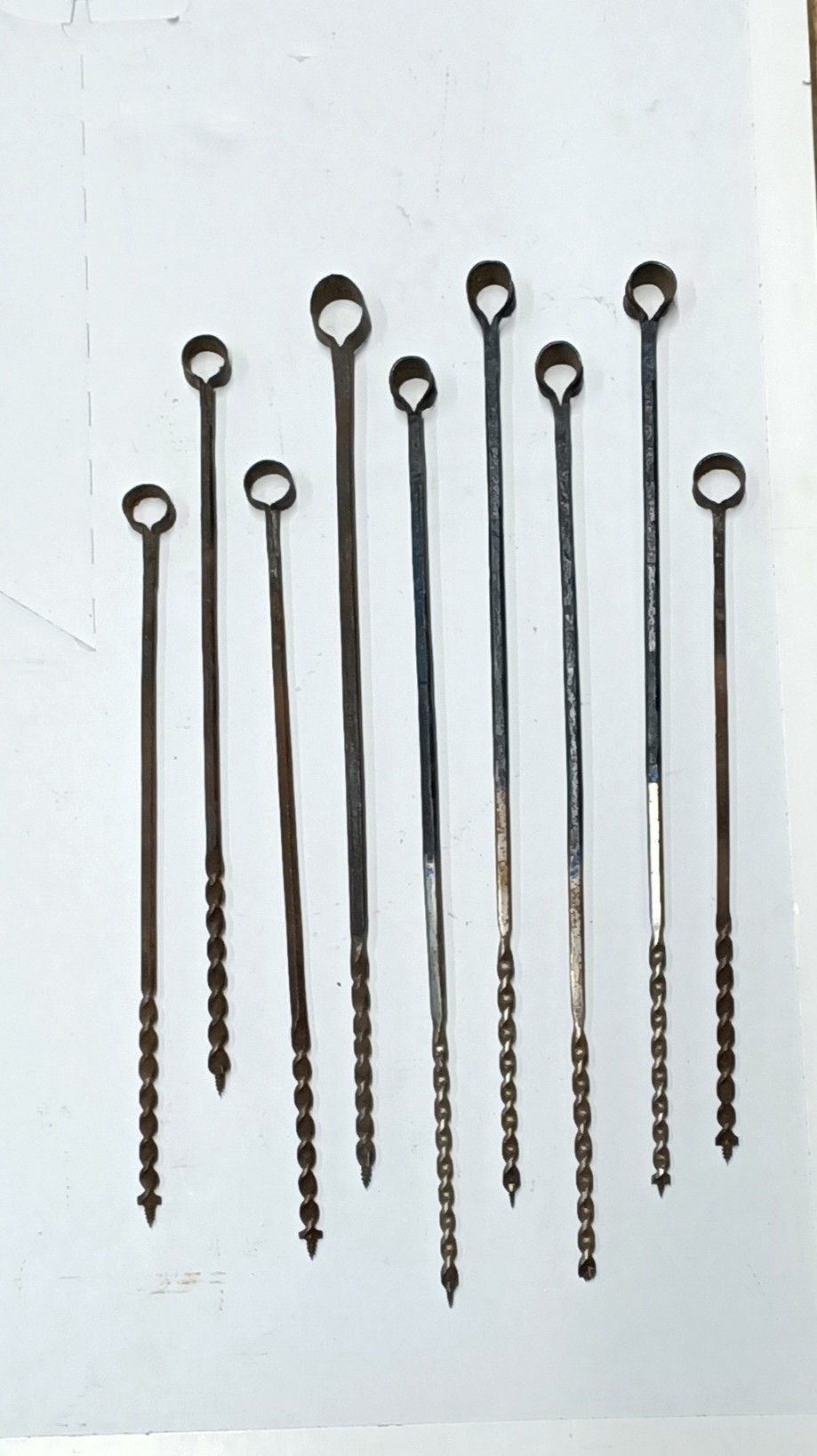 Trivella a mano ad elica per carpenteria d. mm  7 con attacco ad anello