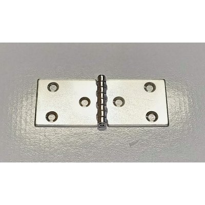 Cerniera tipo LUNGA in acciaio INOX mm 100 x 40 x 1,5